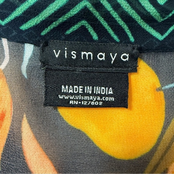 Anthropologie Vismaya Multicolor Floral & Fruit Sheer Kimono Topper One Size - Picture 7 of 8